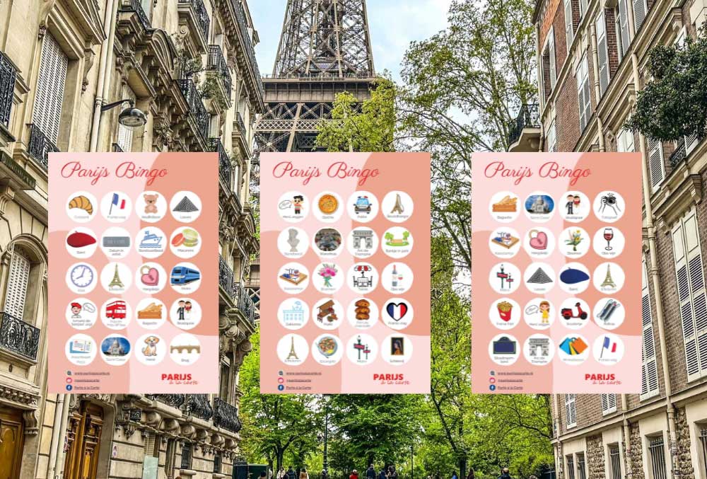 Leuke bingokaarten voor Parijs