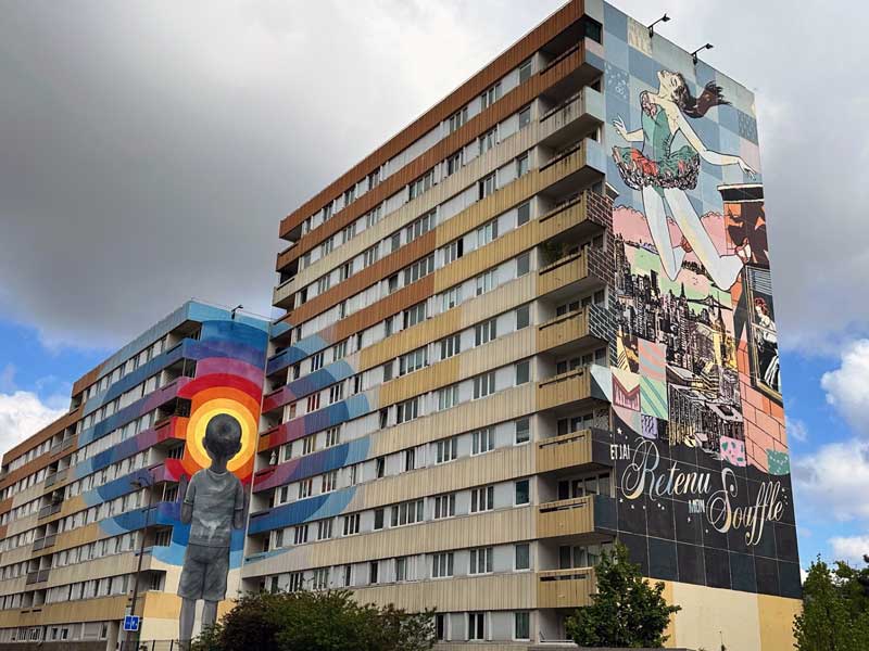 Grote murals in het 13e arrondissement van Parijs